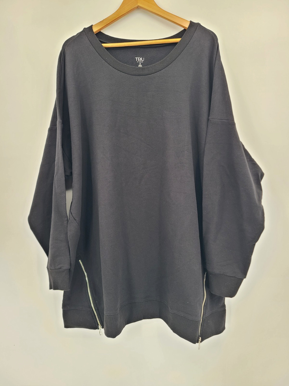 NWT TRU Torrid Everyday Fleece Relaxed Active Tunic Sweatshirt Side Zips Size 3X